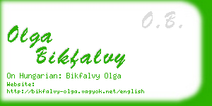 olga bikfalvy business card